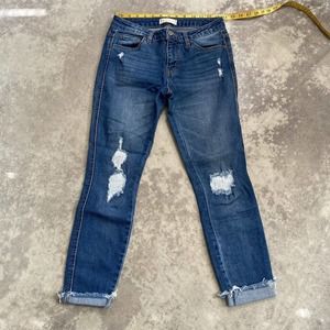 Harper Heritage Anthropologie Mid Rise Skinny Crop Denim Jeans Womens Size 26